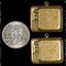 Antiqued Brass Television Pendant with One Rings - Set of Two - AB-P73